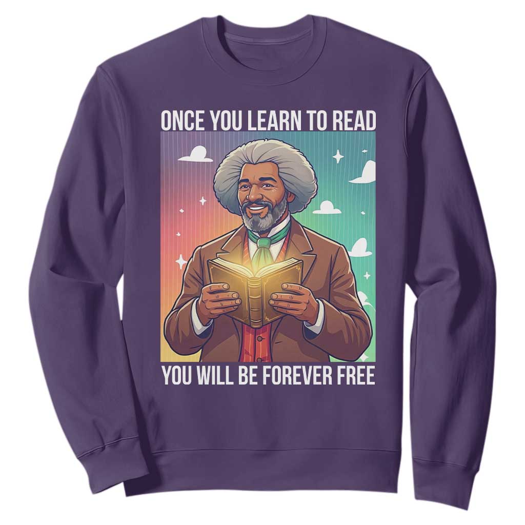 Frederick Douglass Reading And Freedom Sweatshirt African American Heritage - African Pride