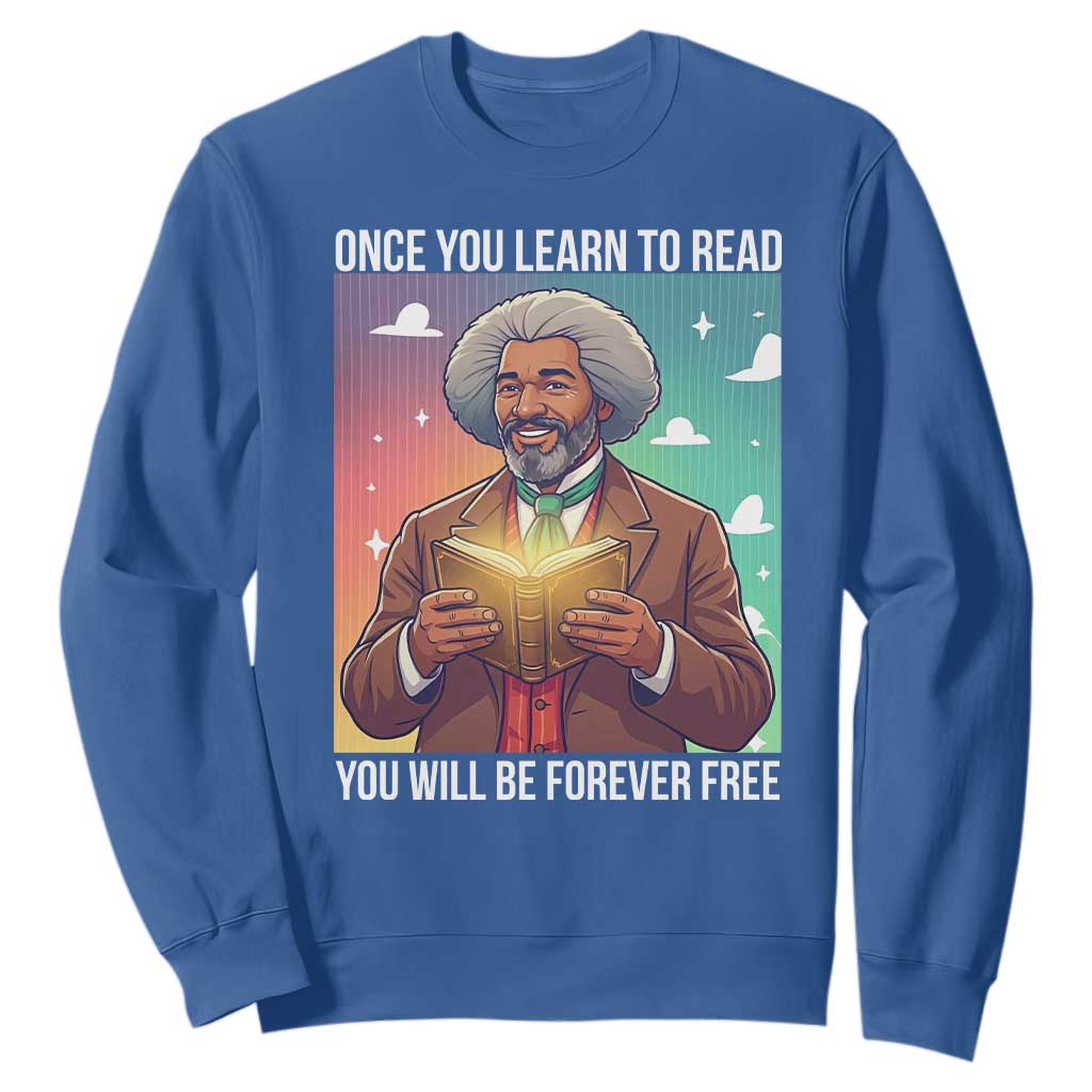 Frederick Douglass Reading And Freedom Sweatshirt African American Heritage - African Pride