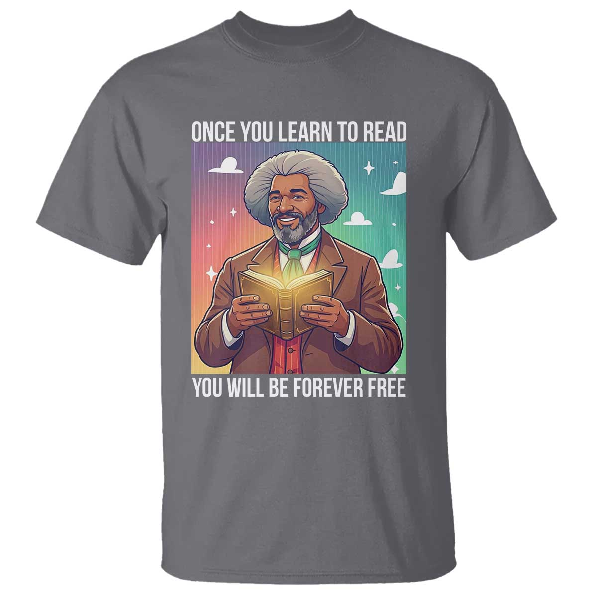 Frederick Douglass Reading And Freedom T Shirt African American Heritage - African Pride