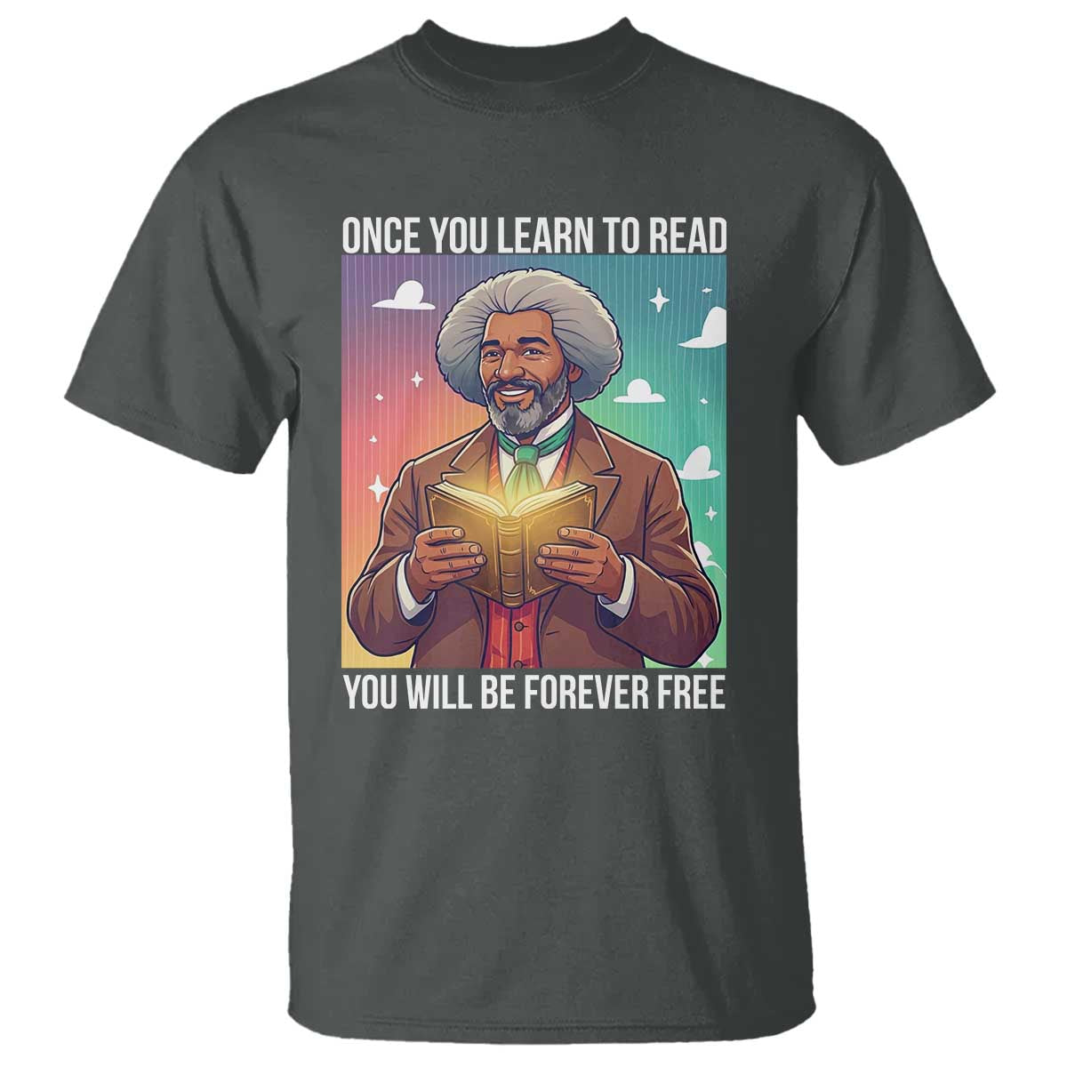 Frederick Douglass Reading And Freedom T Shirt African American Heritage - African Pride