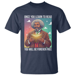 Frederick Douglass Reading And Freedom T Shirt African American Heritage - African Pride