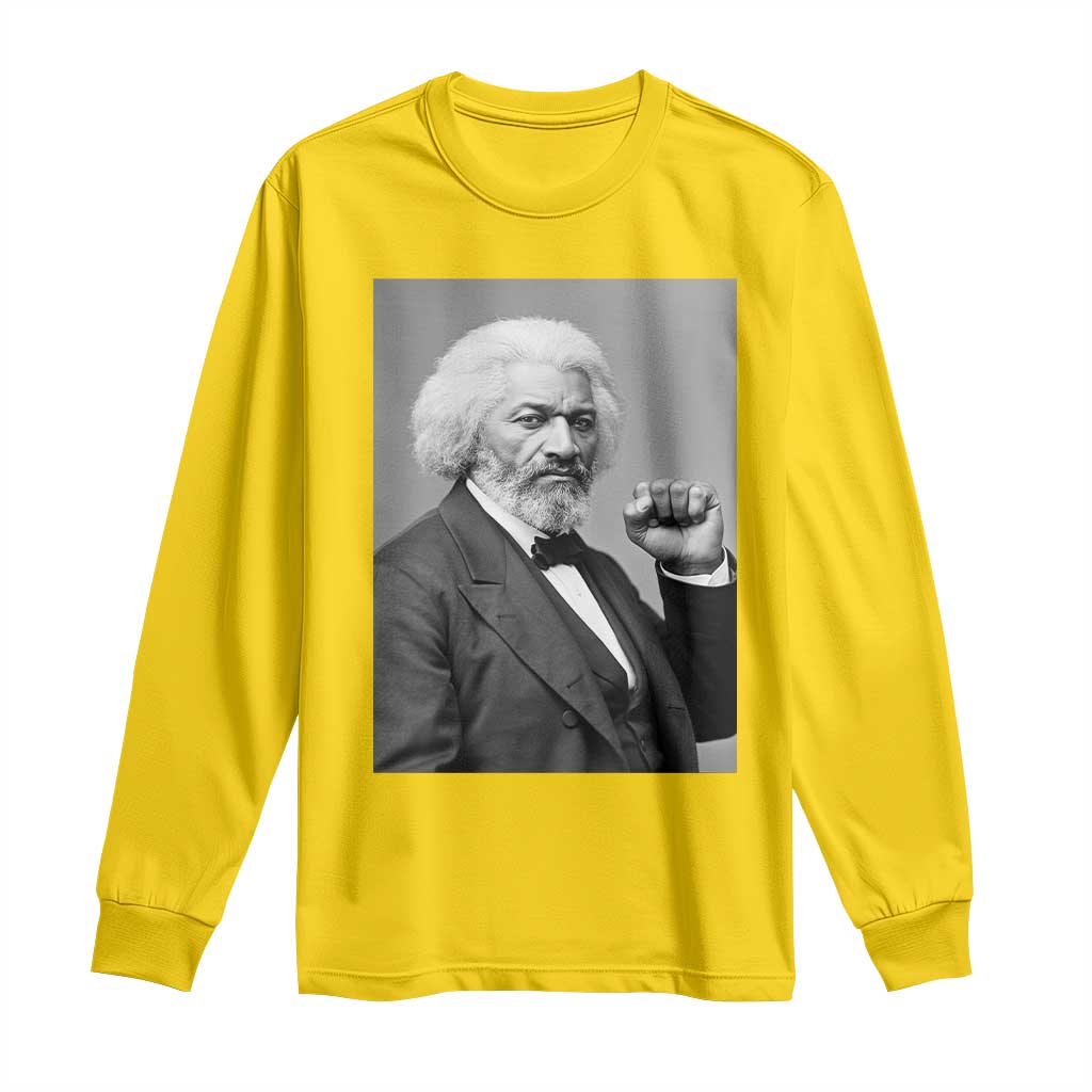 Strong Black History Leader Long Sleeve Shirt Frederick Douglass Empowerment - African Pride