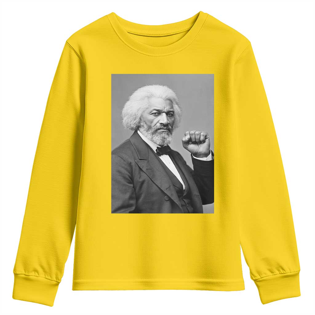 Strong Black History Leader Youth Sweatshirt Frederick Douglass Empowerment - African Pride