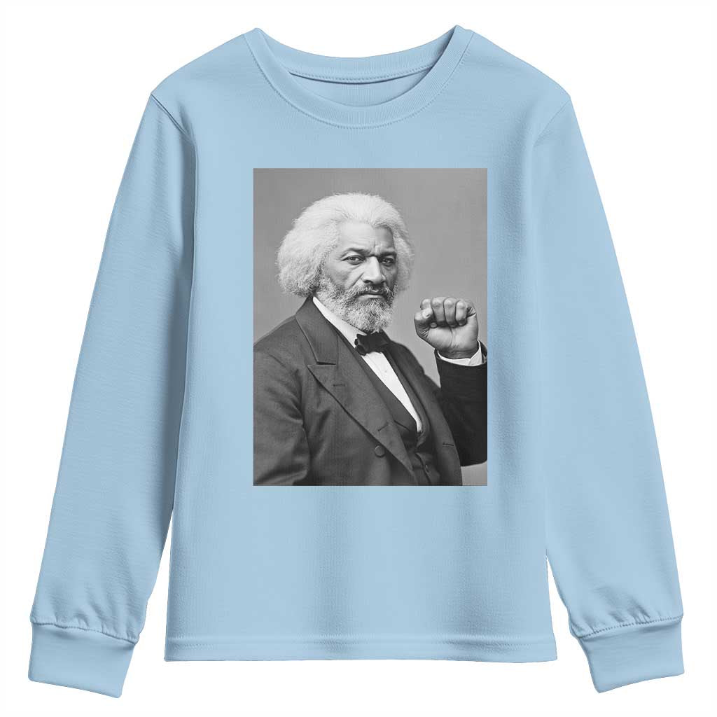 Strong Black History Leader Youth Sweatshirt Frederick Douglass Empowerment - African Pride