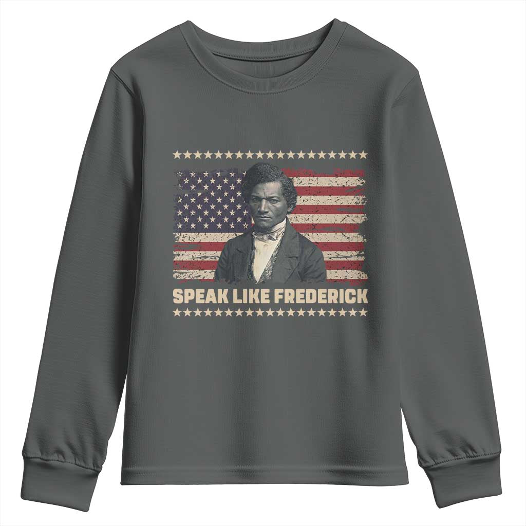 Speak Like Frederick Youth Sweatshirt Black History Month Gift - African Pride