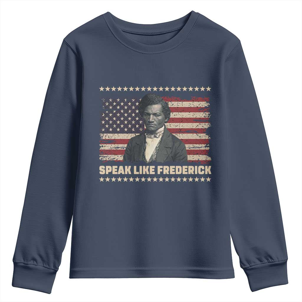 Speak Like Frederick Youth Sweatshirt Black History Month Gift - African Pride