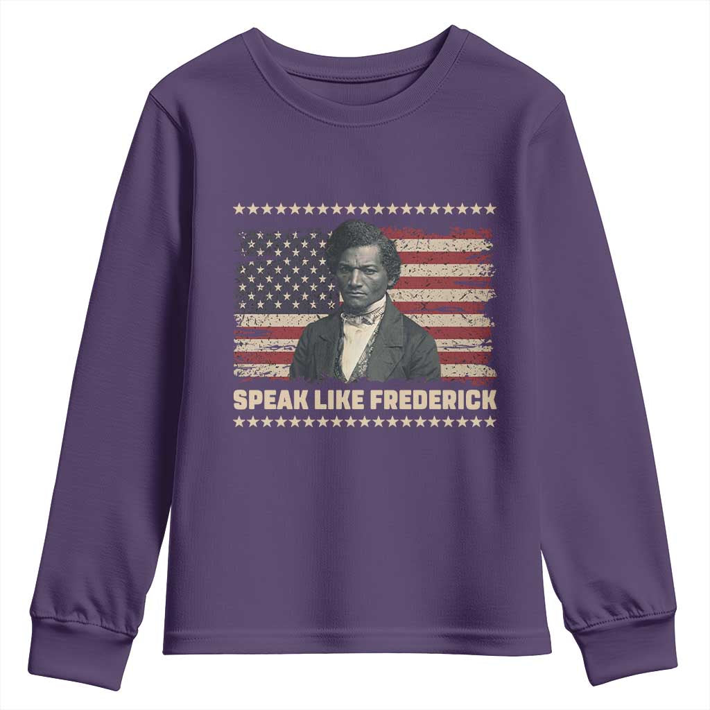 Speak Like Frederick Youth Sweatshirt Black History Month Gift - African Pride