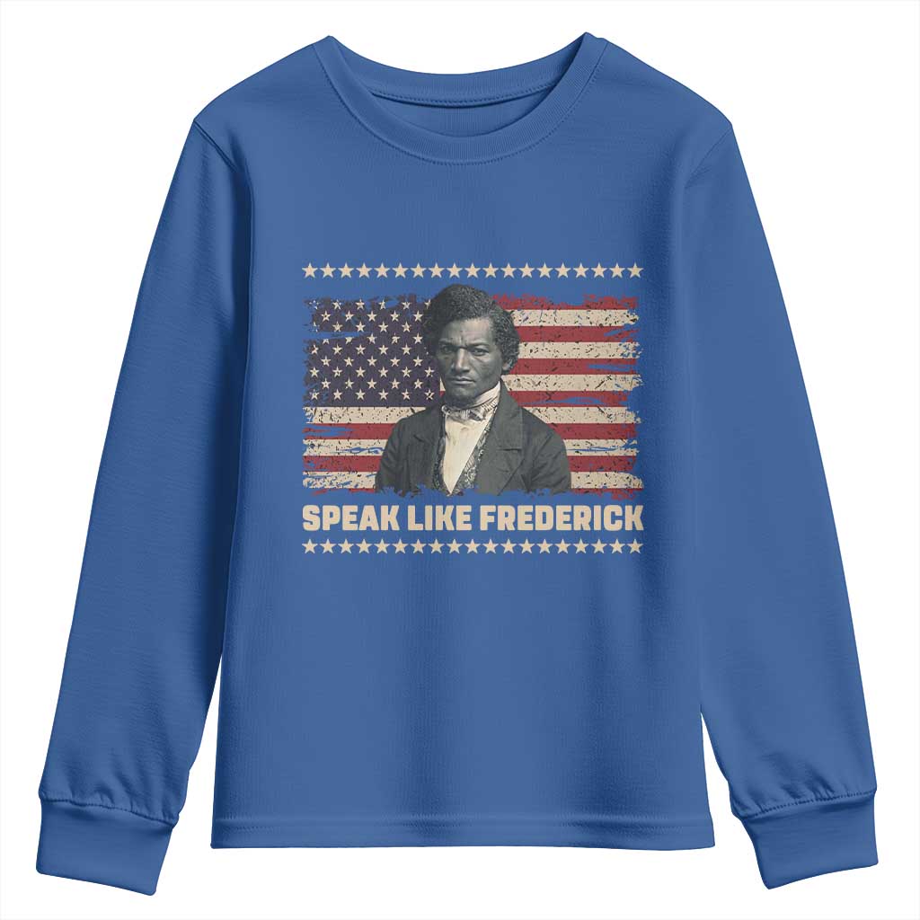 Speak Like Frederick Youth Sweatshirt Black History Month Gift - African Pride