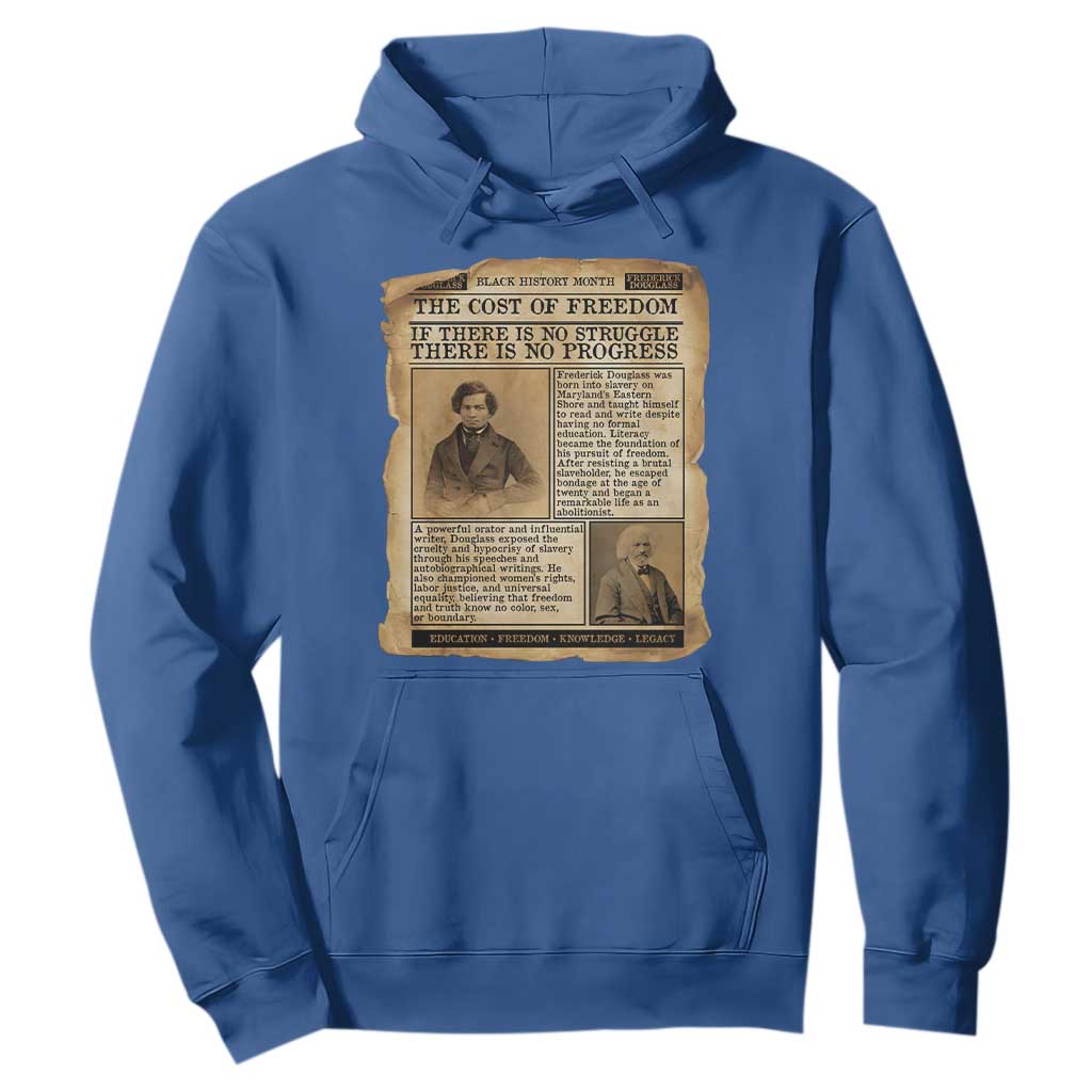If There Is No Struggle No Progress Hoodie Frederick Douglass Newspaper - African Pride