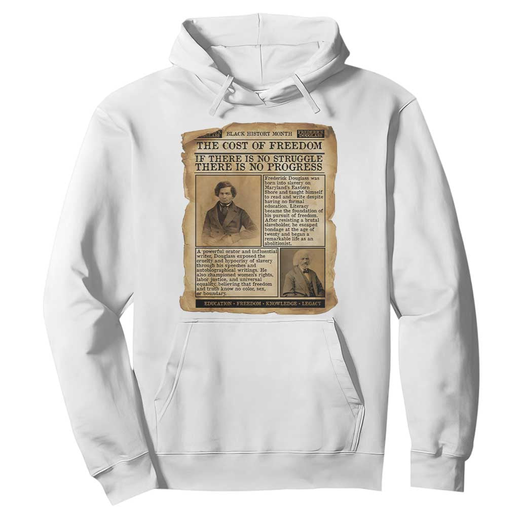 If There Is No Struggle No Progress Hoodie Frederick Douglass Newspaper - African Pride