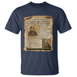 If There Is No Struggle No Progress T Shirt Frederick Douglass Newspaper - African Pride