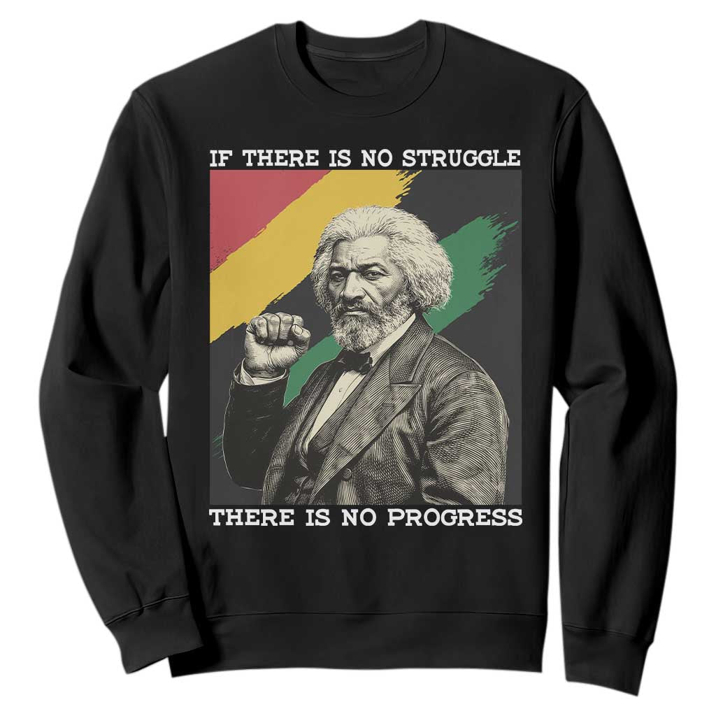 Frederick Douglass Struggle And Progress Sweatshirt Inspirational Black History - African Pride