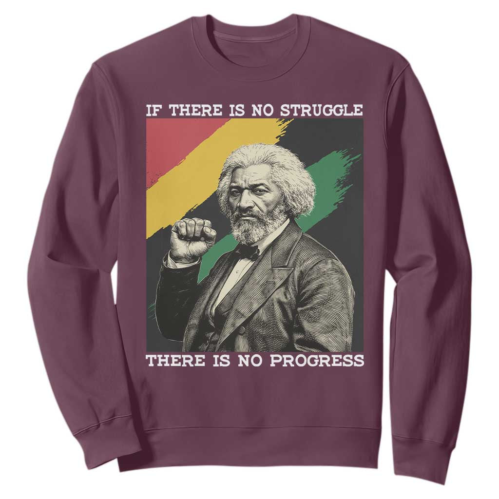 Frederick Douglass Struggle And Progress Sweatshirt Inspirational Black History - African Pride