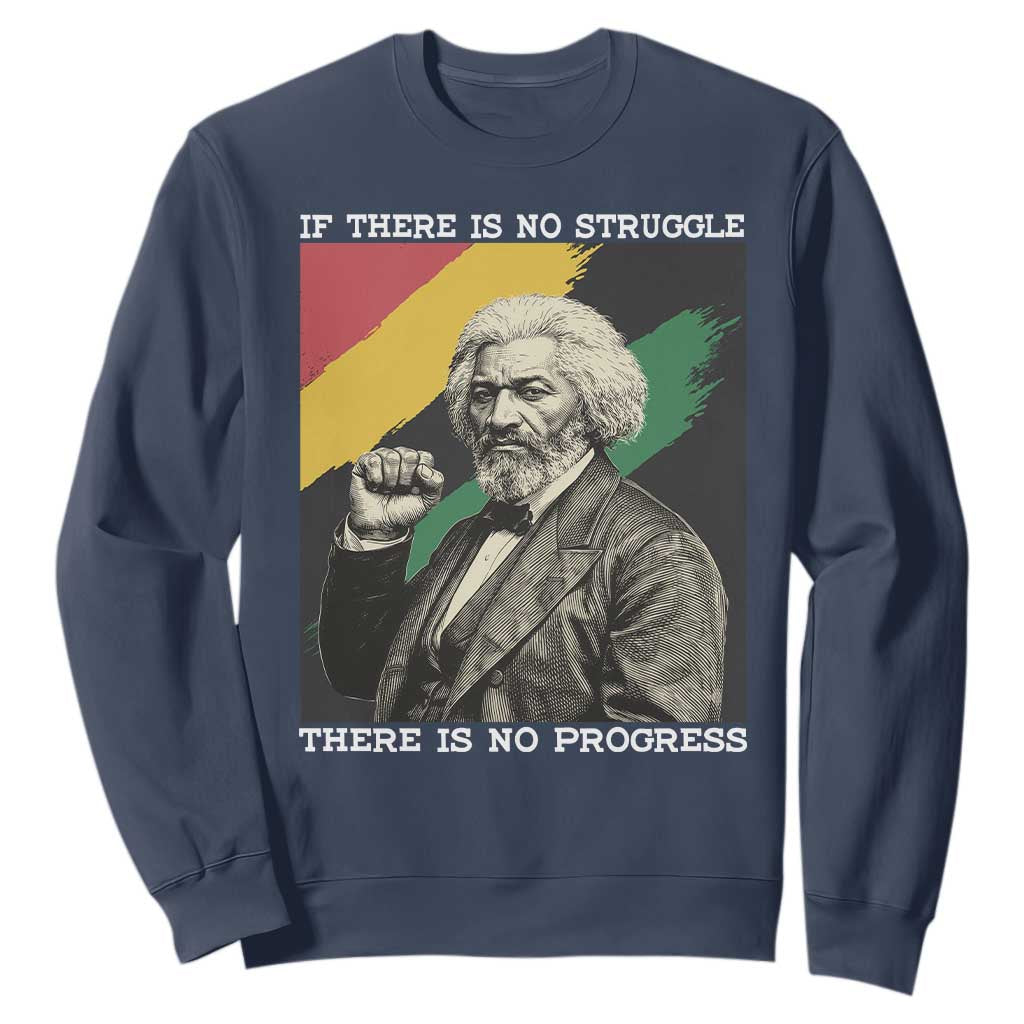 Frederick Douglass Struggle And Progress Sweatshirt Inspirational Black History - African Pride