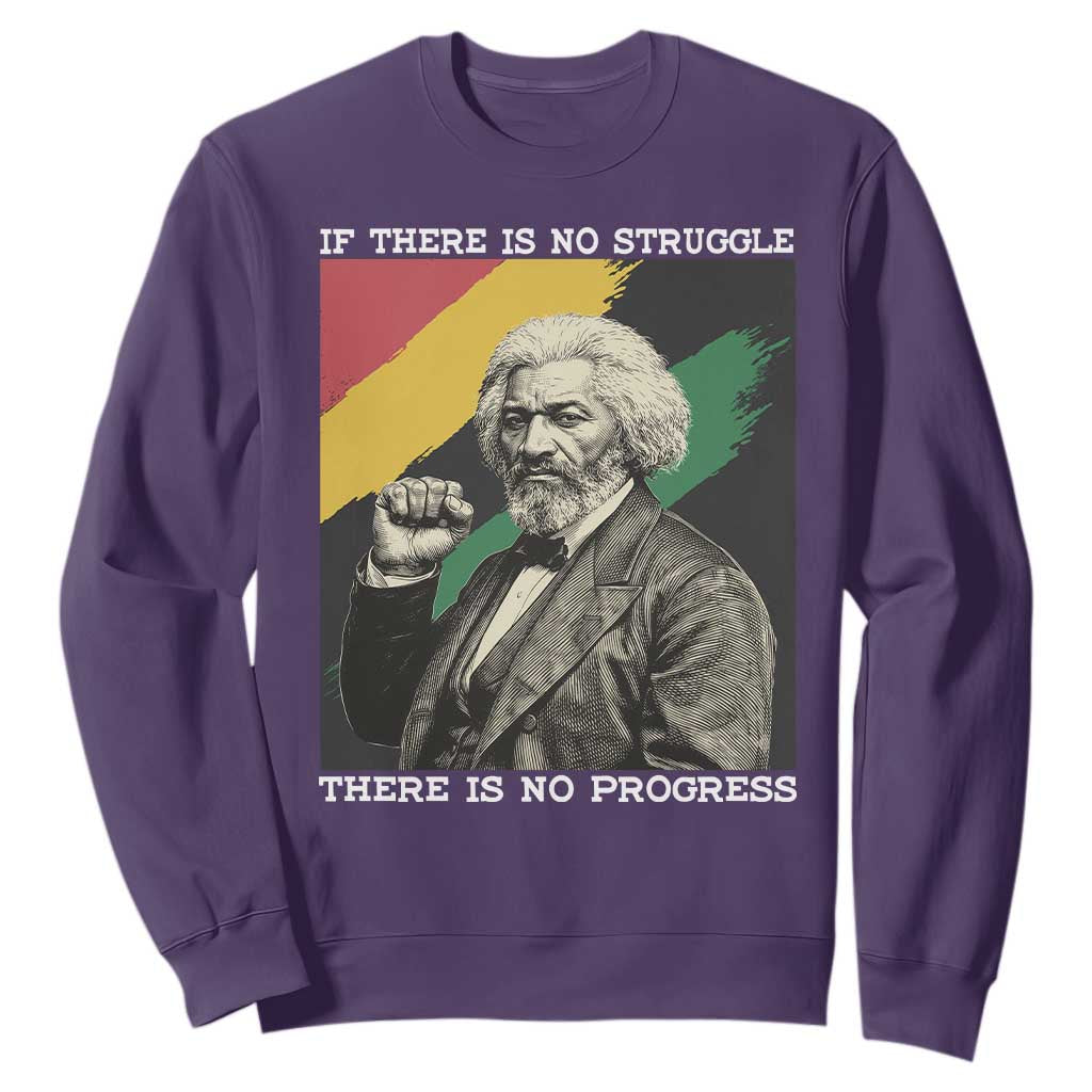 Frederick Douglass Struggle And Progress Sweatshirt Inspirational Black History - African Pride