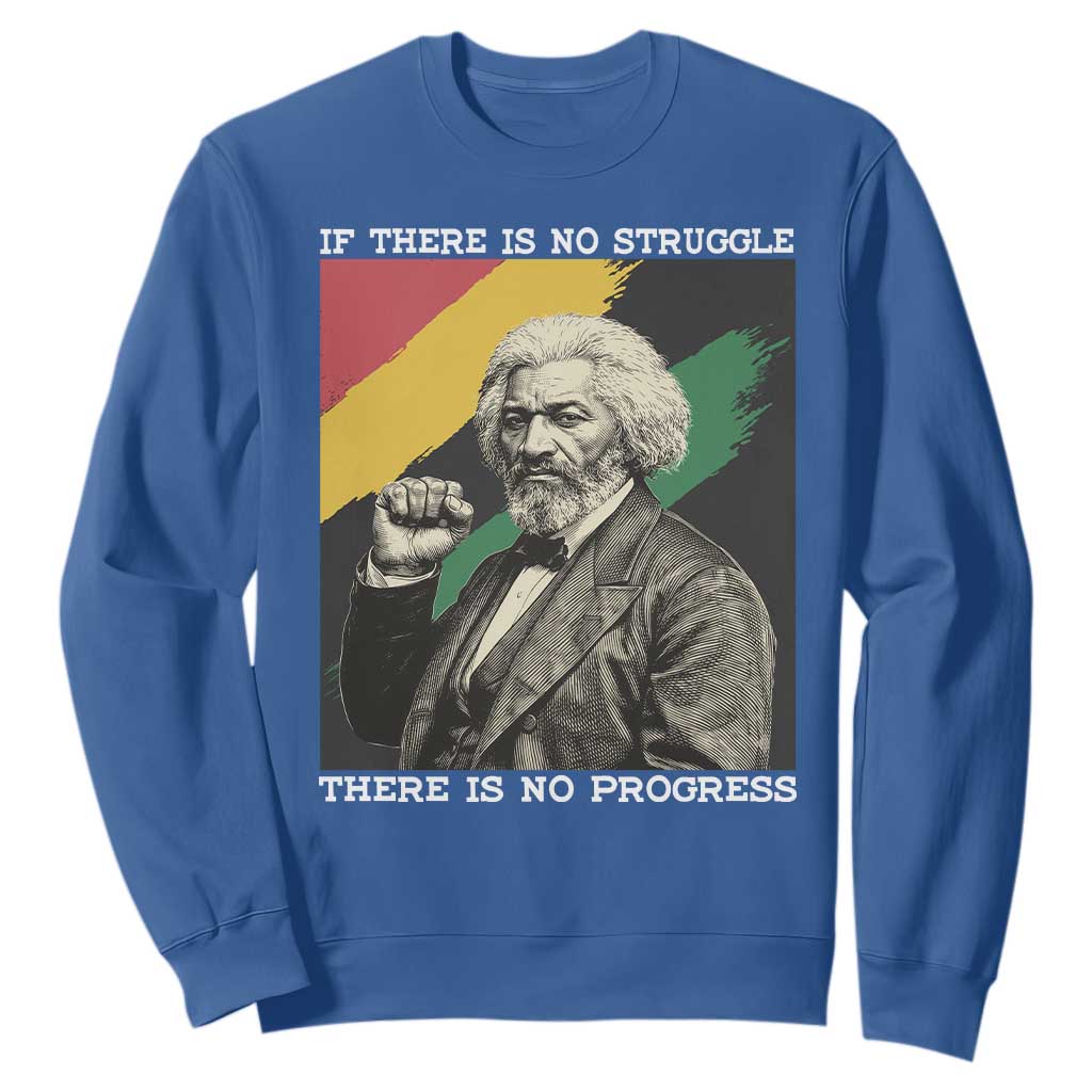 Frederick Douglass Struggle And Progress Sweatshirt Inspirational Black History - African Pride