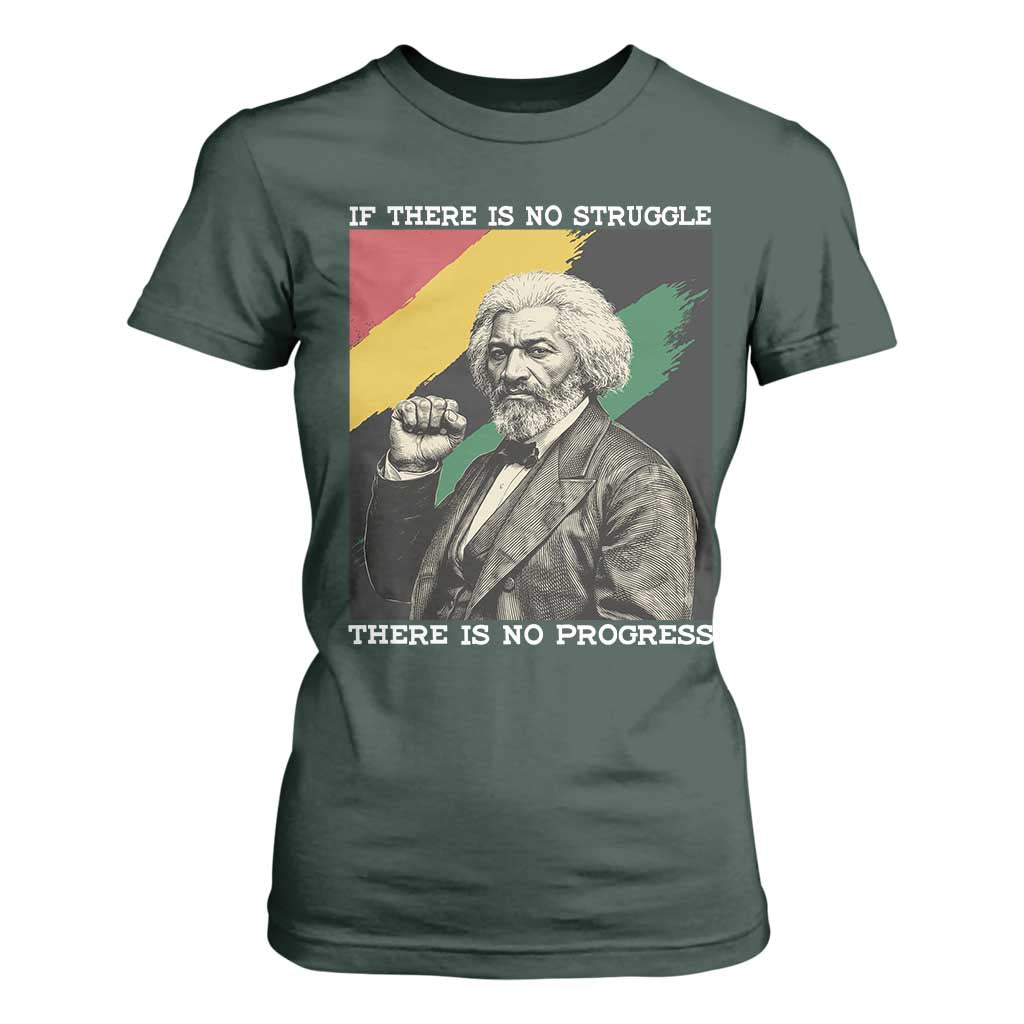 Frederick Douglass Struggle And Progress T Shirt For Women Inspirational Black History - African Pride