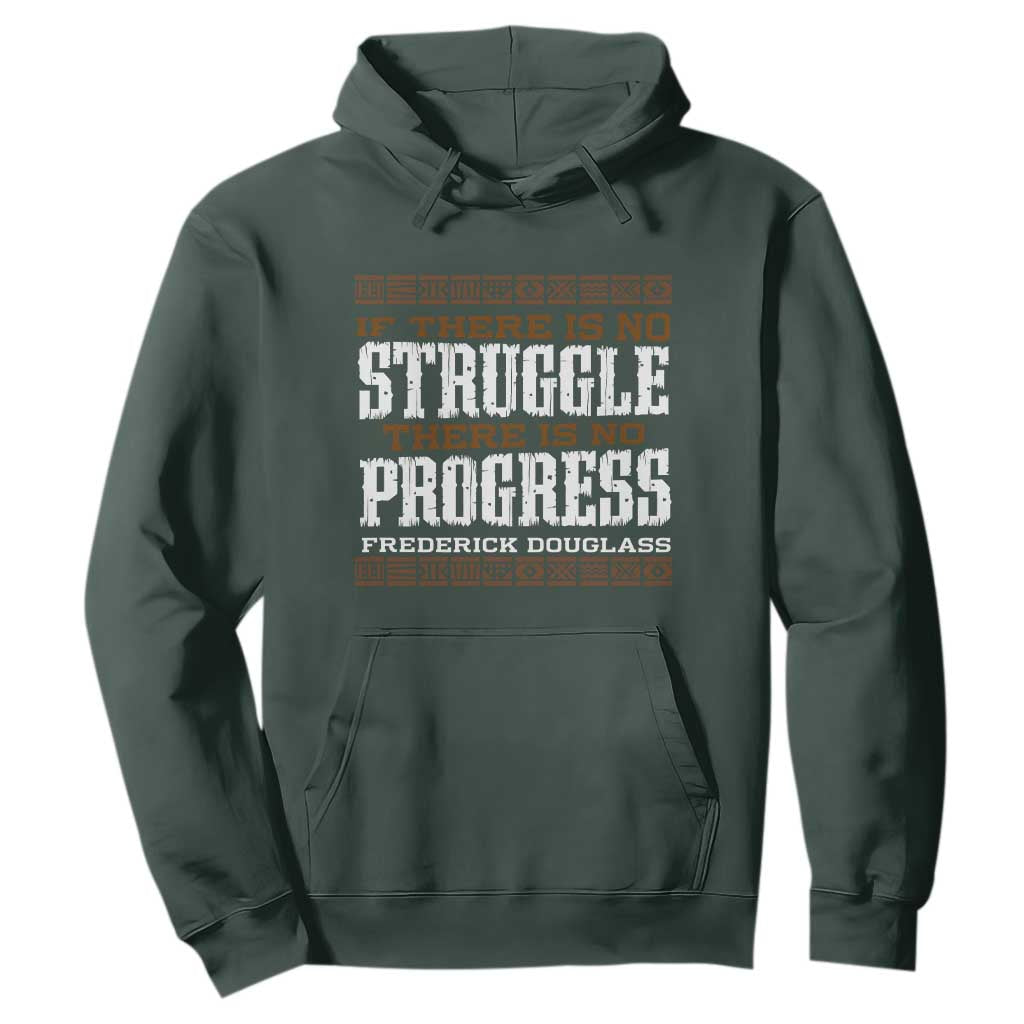 Frederick Douglass Empowerment Quote Gift Hoodie No Struggle No Progress - African Pride