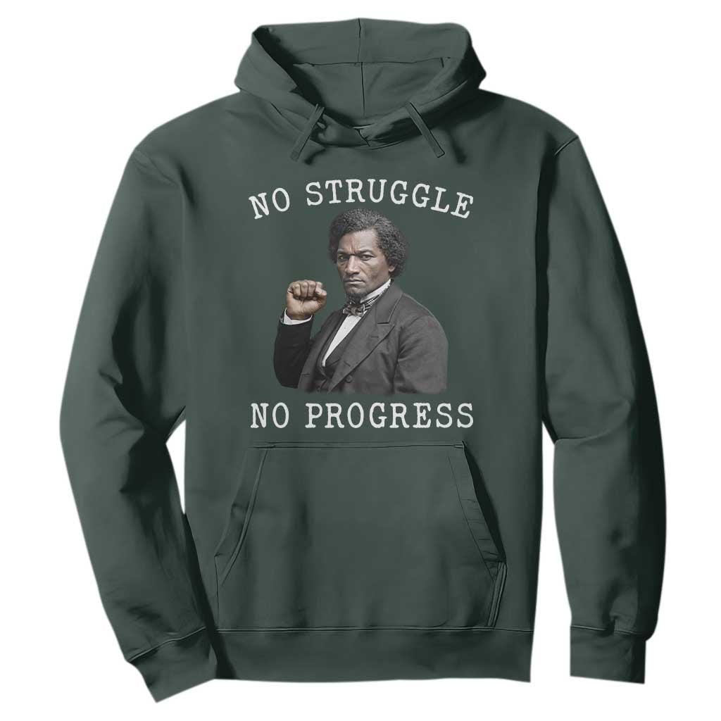 Frederick Douglass Quote Hoodie No Struggle No Progress - African Pride