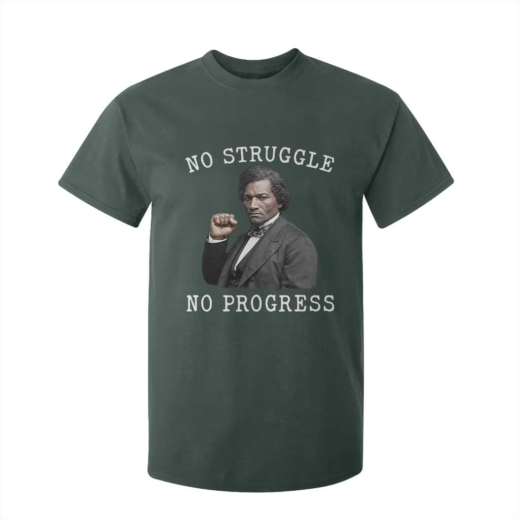 Frederick Douglass Quote T Shirt For Kid No Struggle No Progress - African Pride