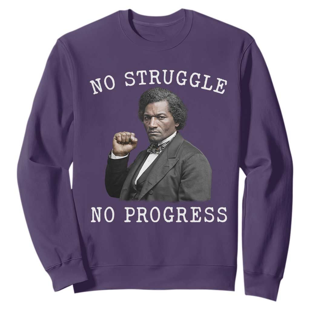 Frederick Douglass Quote Sweatshirt No Struggle No Progress - African Pride