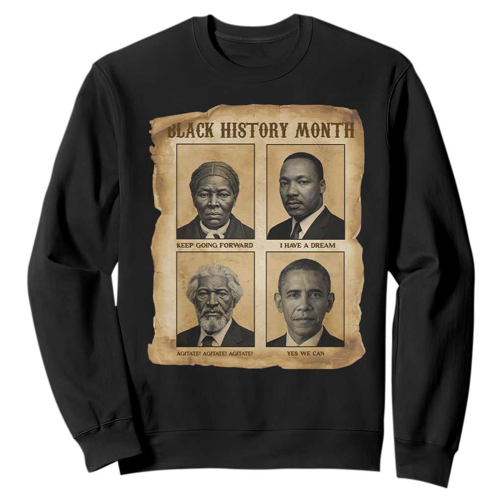 Vintage Black History Heroes Sweatshirt Strong Black Pride - African Pride