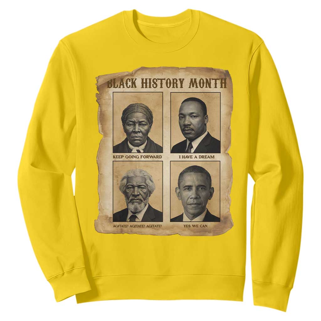 Vintage Black History Heroes Sweatshirt Strong Black Pride - African Pride