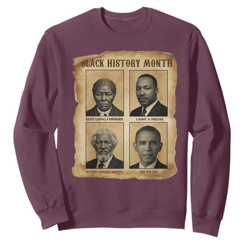 Vintage Black History Heroes Sweatshirt Strong Black Pride - African Pride
