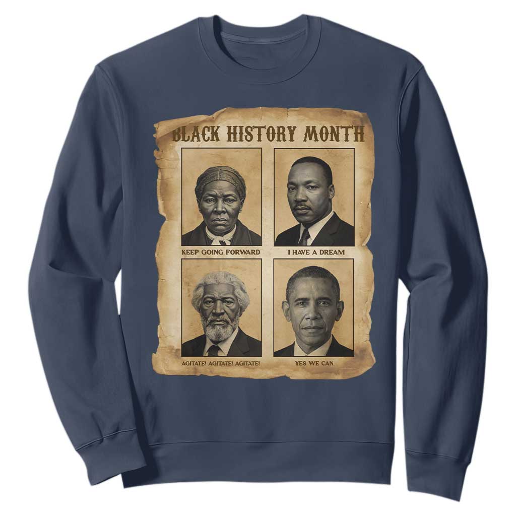 Vintage Black History Heroes Sweatshirt Strong Black Pride - African Pride