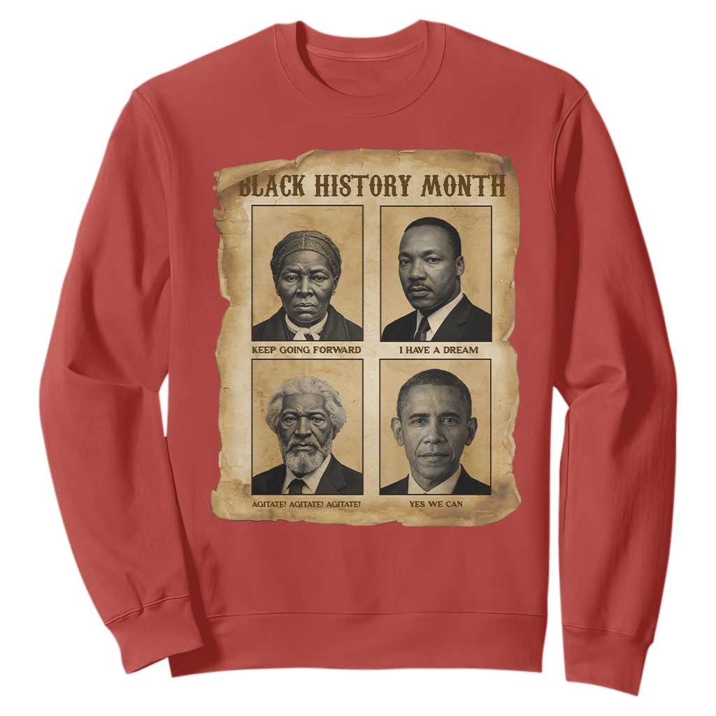 Vintage Black History Heroes Sweatshirt Strong Black Pride - African Pride