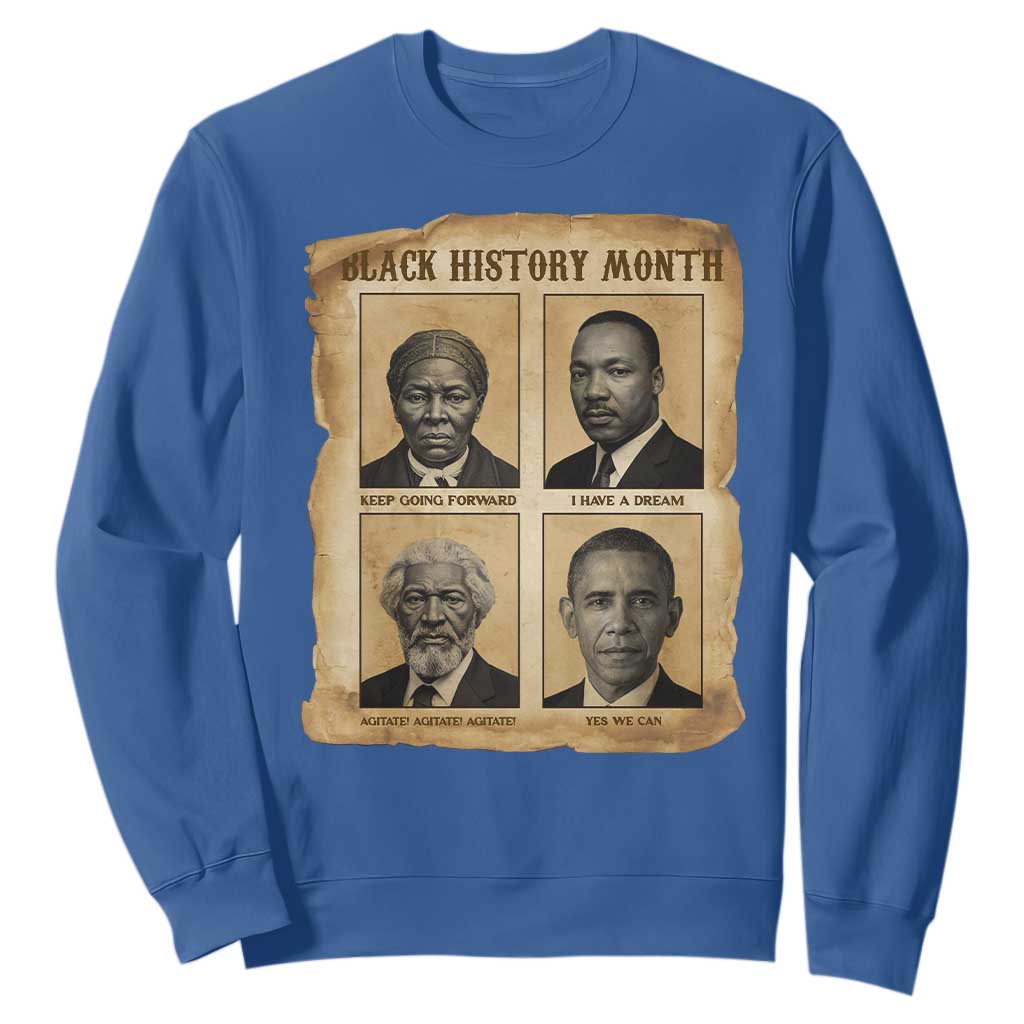 Vintage Black History Heroes Sweatshirt Strong Black Pride - African Pride