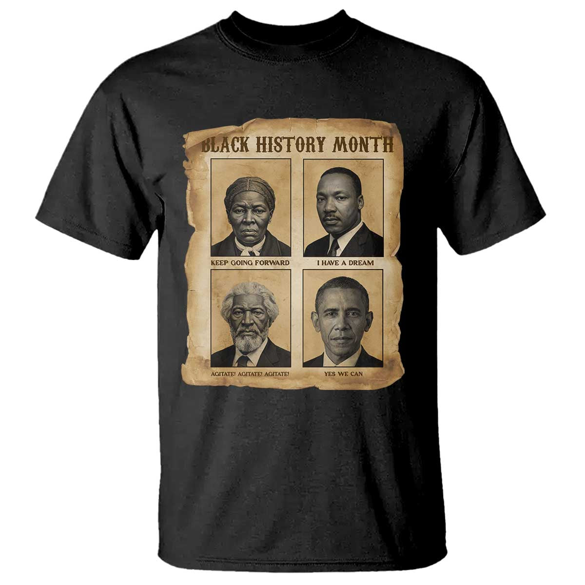 Vintage Black History Heroes T Shirt Strong Black Pride - African Pride
