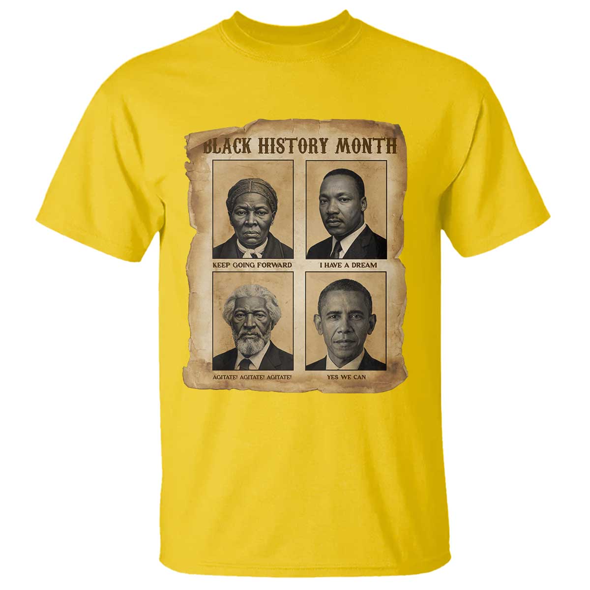 Vintage Black History Heroes T Shirt Strong Black Pride - African Pride