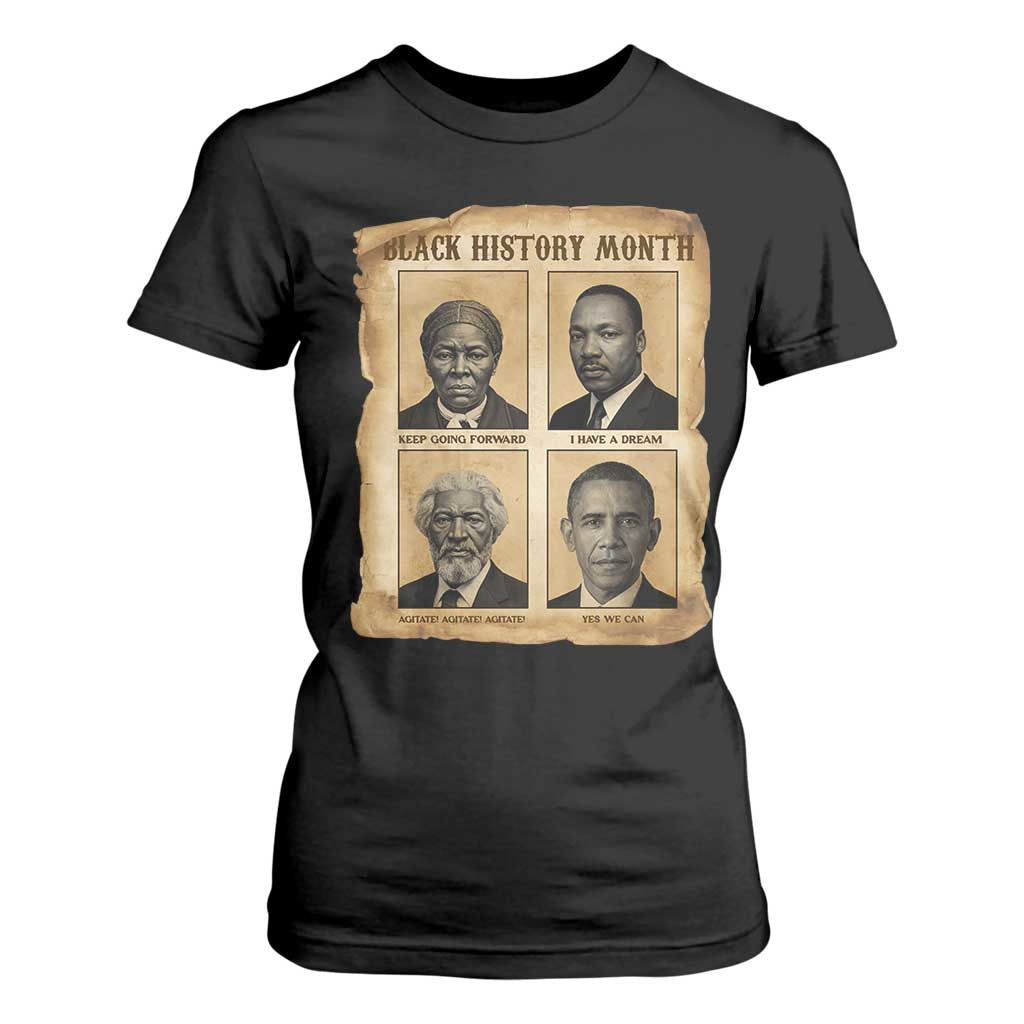 Vintage Black History Heroes T Shirt For Women Strong Black Pride - African Pride