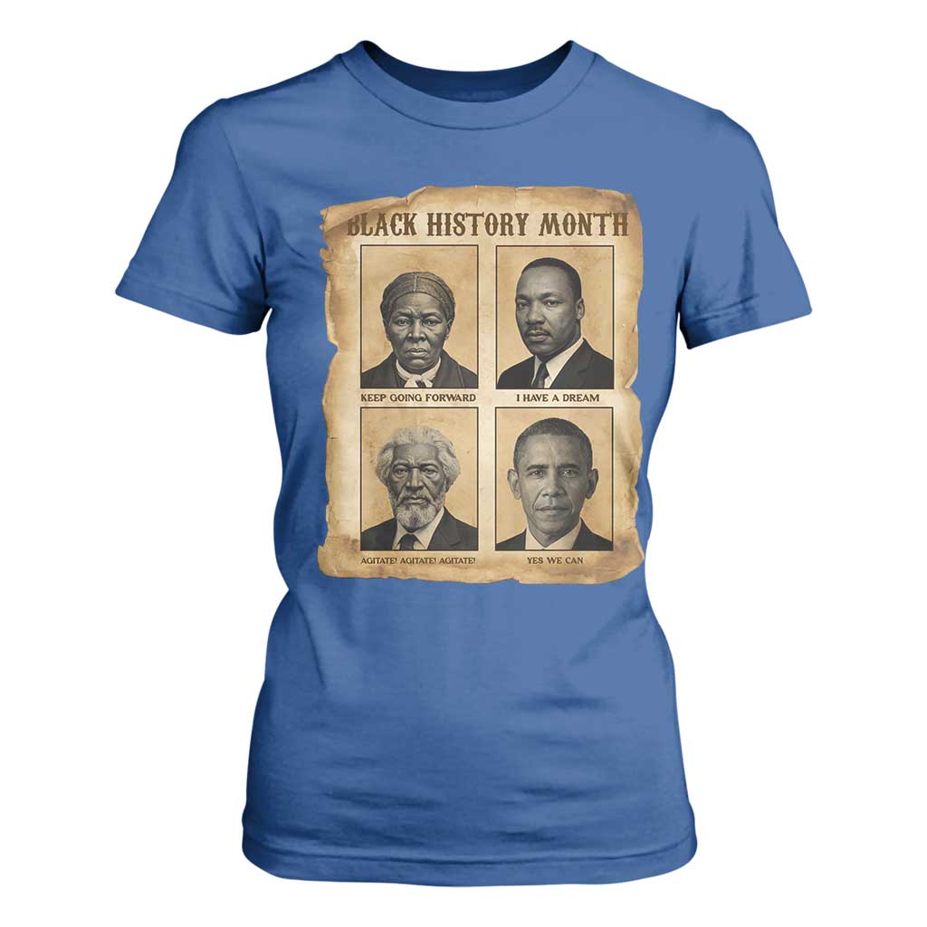 Vintage Black History Heroes T Shirt For Women Strong Black Pride - African Pride