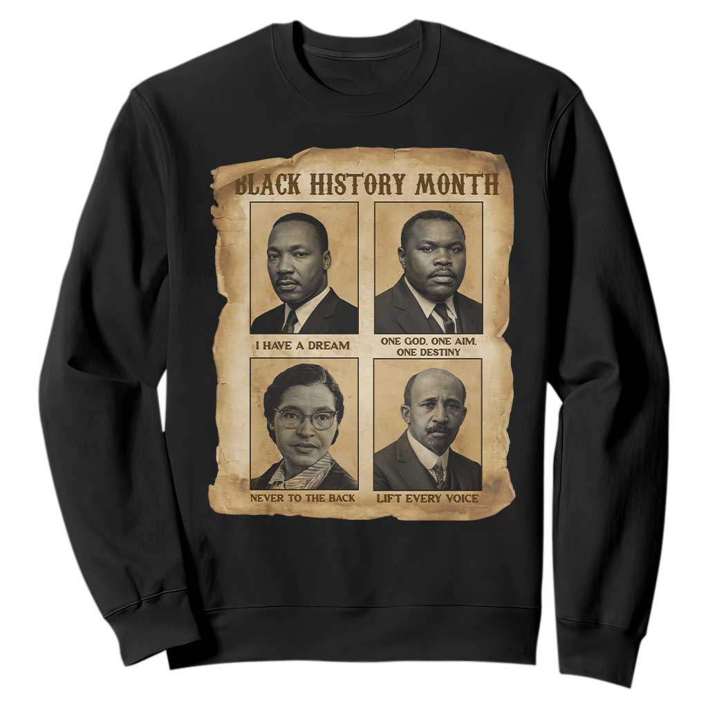 Vintage African American Heroes Sweatshirt Black Pride Inspiration - African Pride