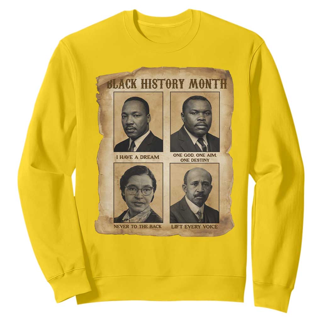 Vintage African American Heroes Sweatshirt Black Pride Inspiration - African Pride