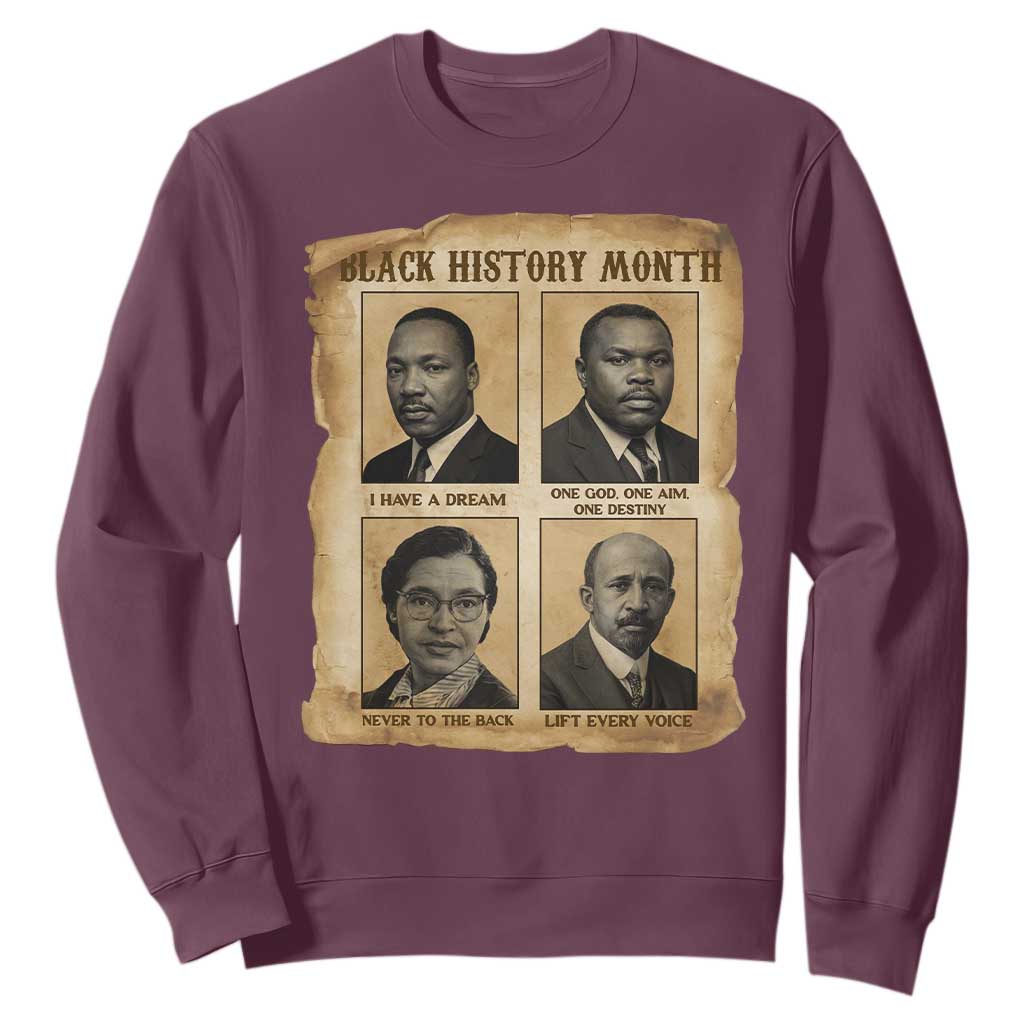 Vintage African American Heroes Sweatshirt Black Pride Inspiration - African Pride