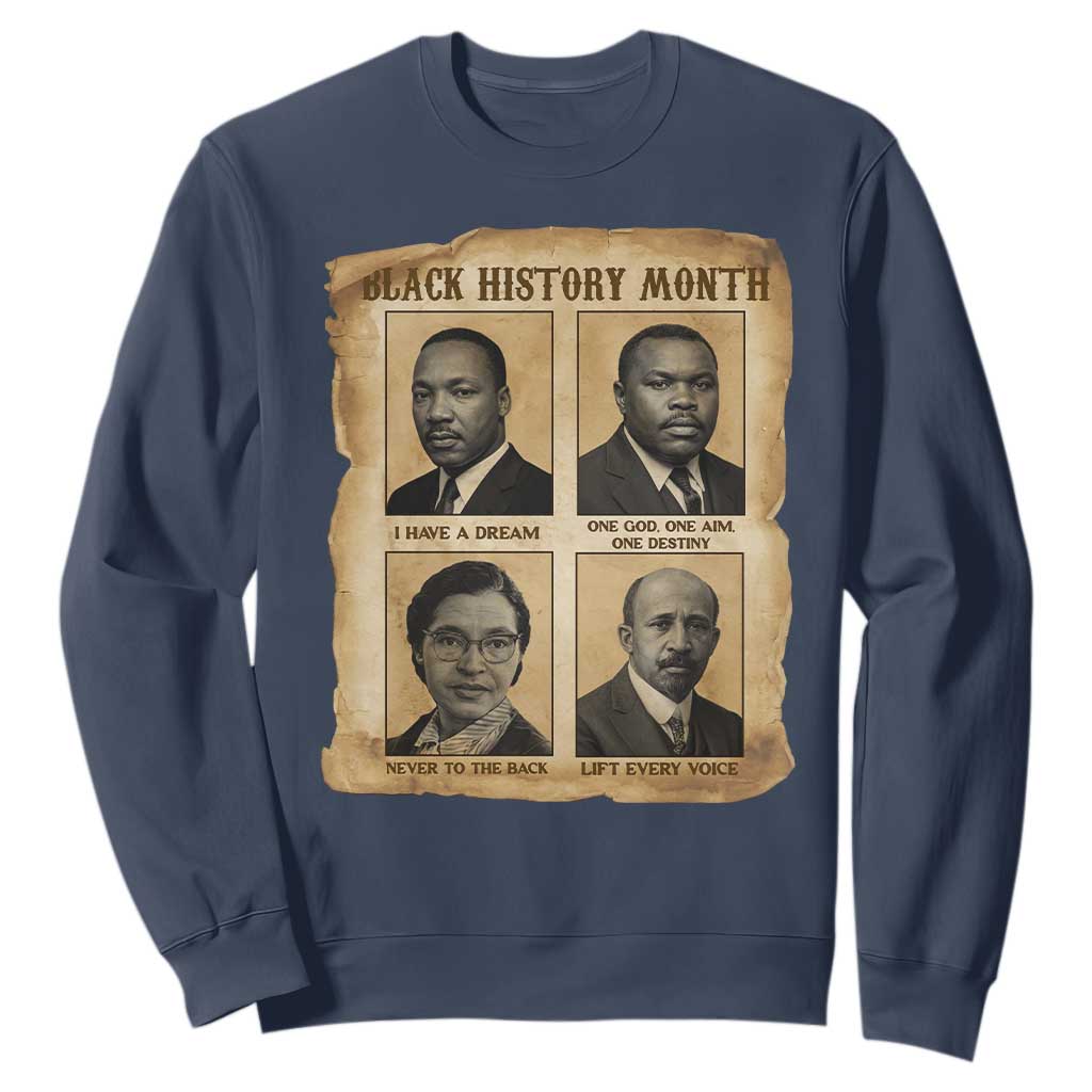 Vintage African American Heroes Sweatshirt Black Pride Inspiration - African Pride
