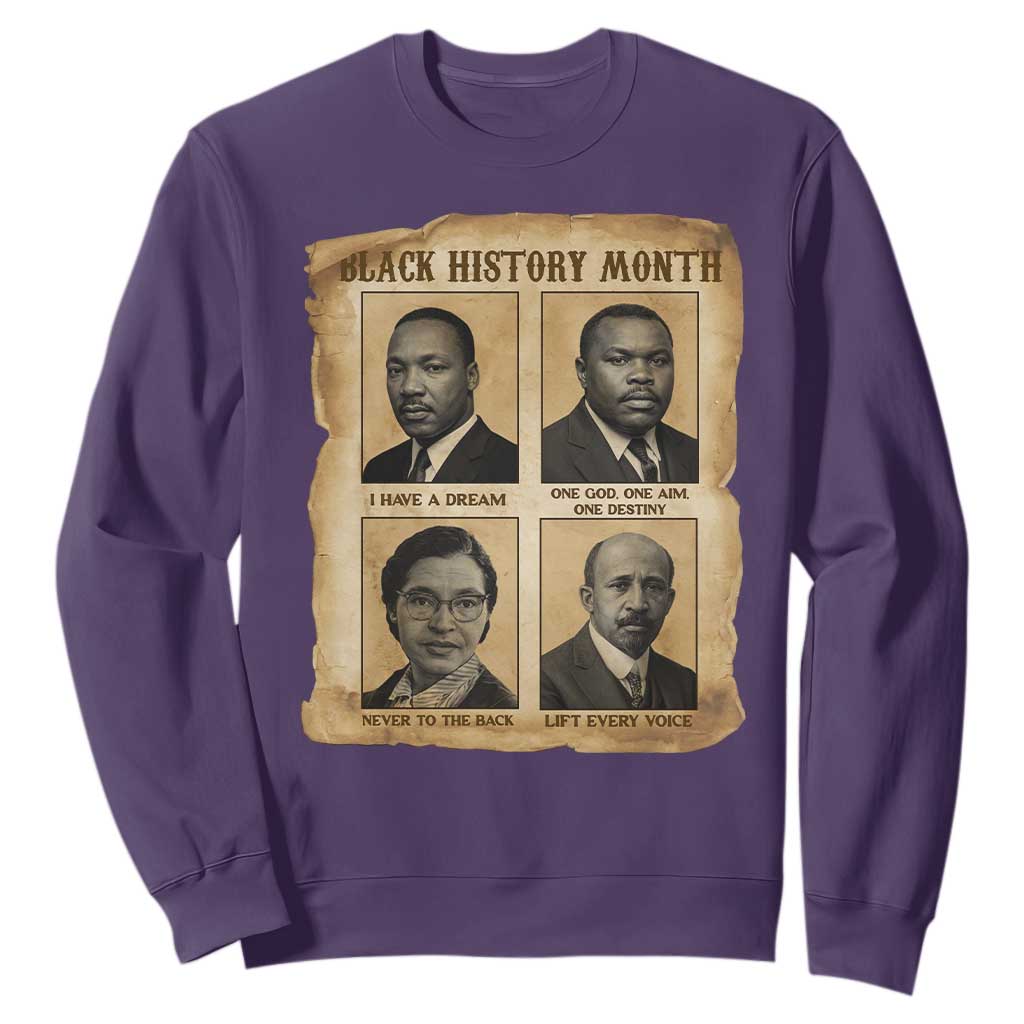 Vintage African American Heroes Sweatshirt Black Pride Inspiration - African Pride