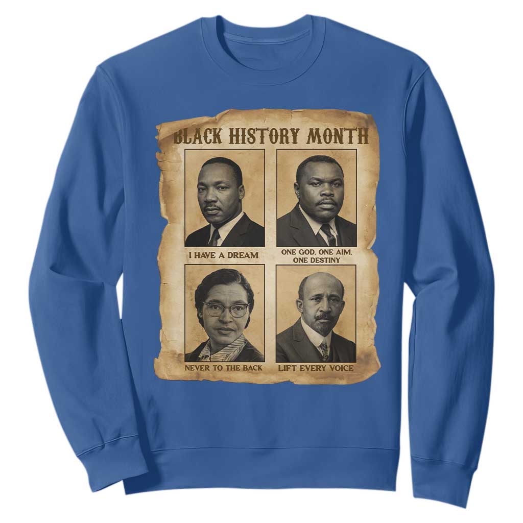 Vintage African American Heroes Sweatshirt Black Pride Inspiration - African Pride