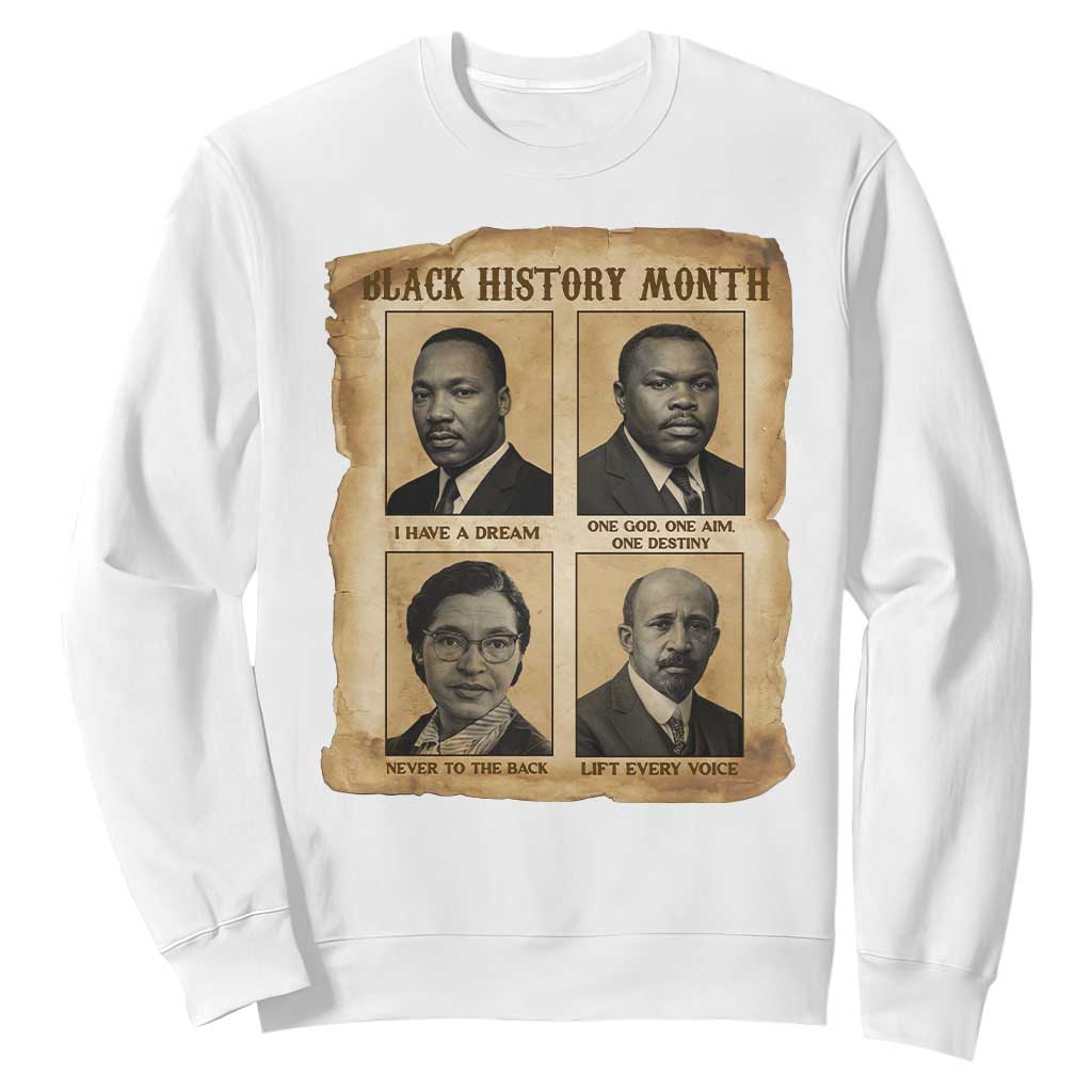 Vintage African American Heroes Sweatshirt Black Pride Inspiration - African Pride