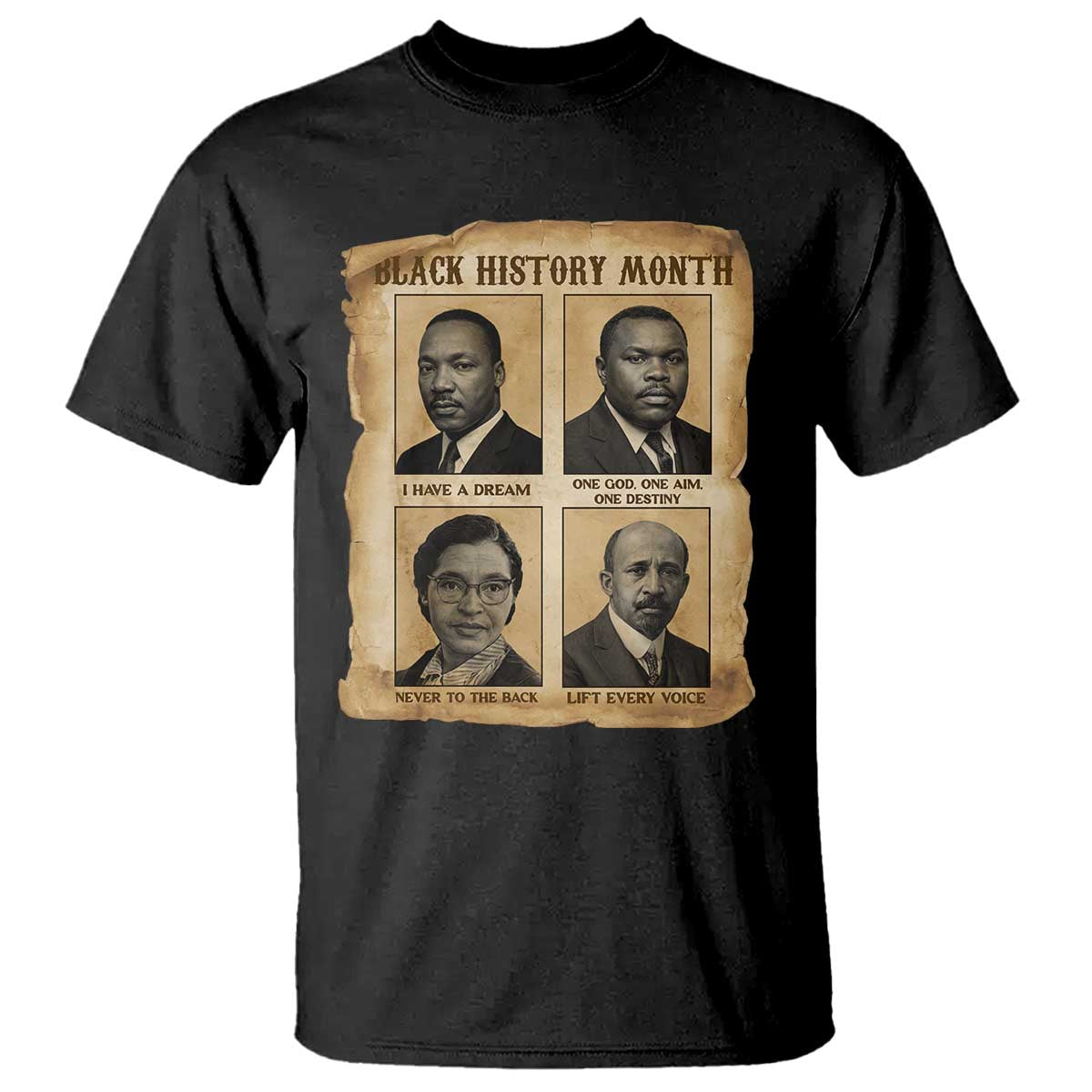 Vintage African American Heroes T Shirt Black Pride Inspiration - African Pride