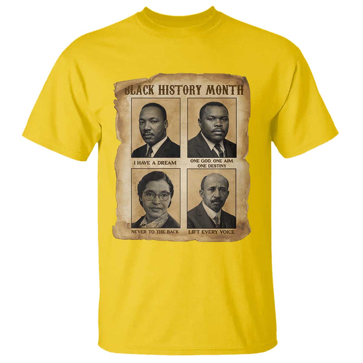 Vintage African American Heroes T Shirt Black Pride Inspiration - African Pride