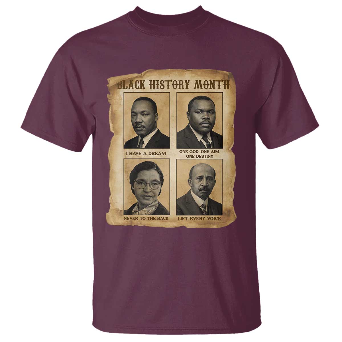 Vintage African American Heroes T Shirt Black Pride Inspiration - African Pride