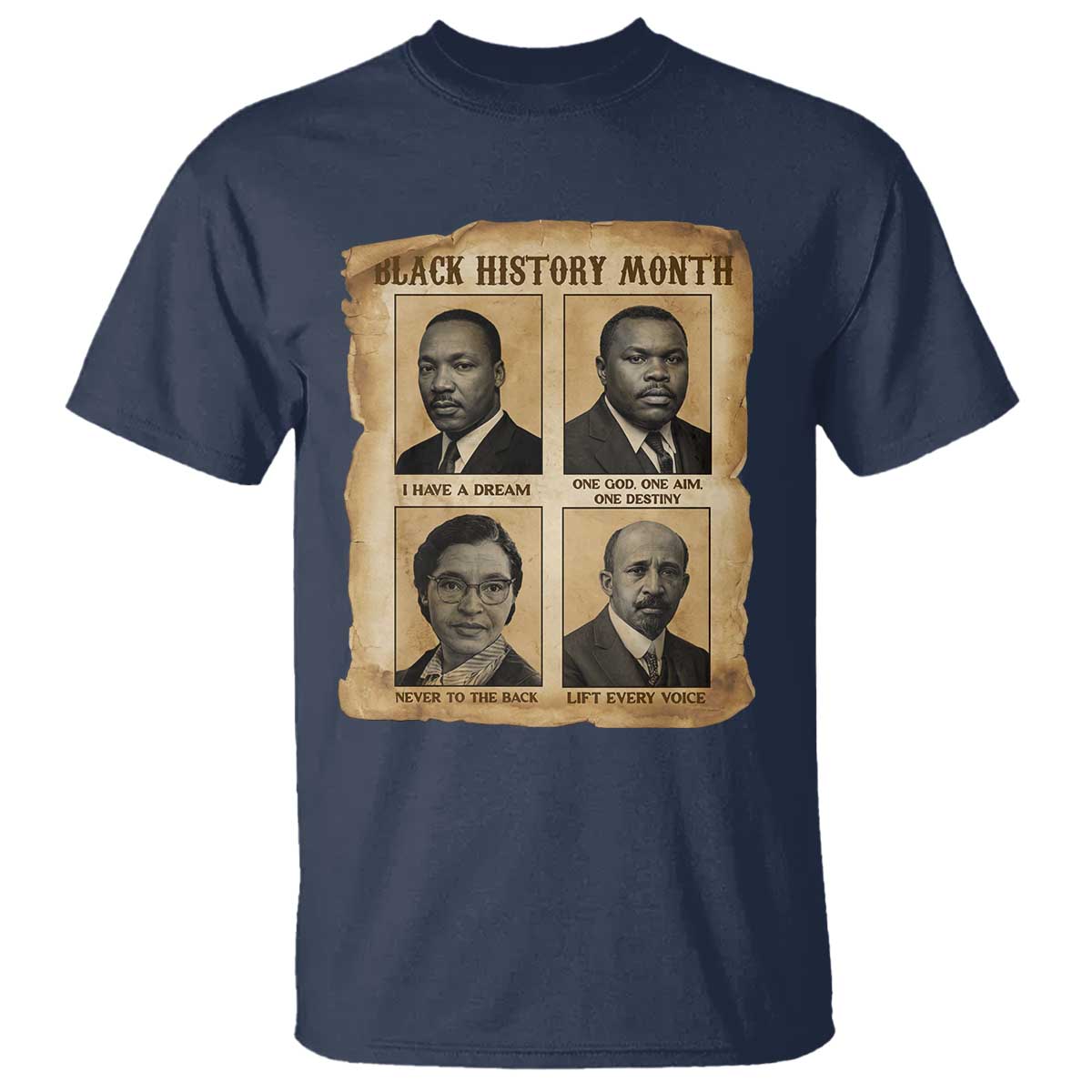 Vintage African American Heroes T Shirt Black Pride Inspiration - African Pride