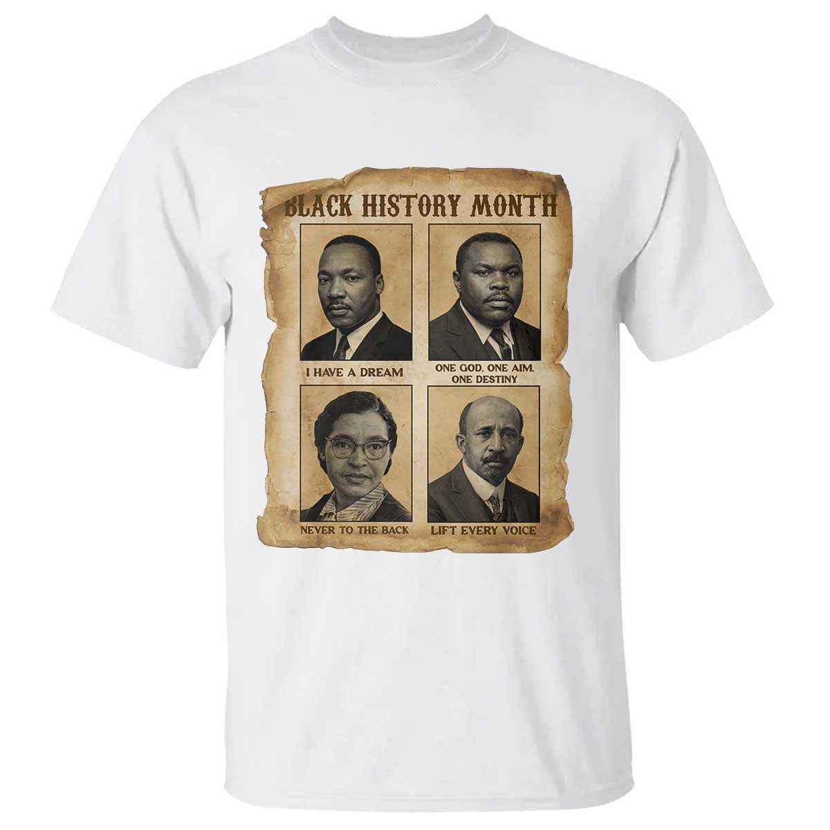 Vintage African American Heroes T Shirt Black Pride Inspiration - African Pride