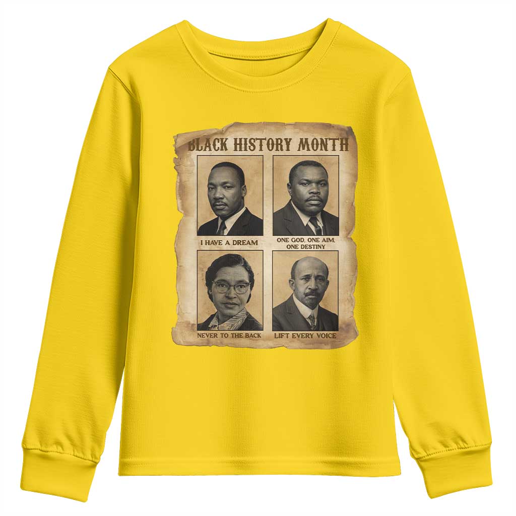 Vintage African American Heroes Youth Sweatshirt Black Pride Inspiration - African Pride