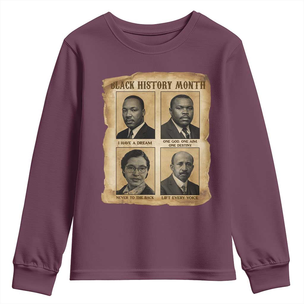 Vintage African American Heroes Youth Sweatshirt Black Pride Inspiration - African Pride