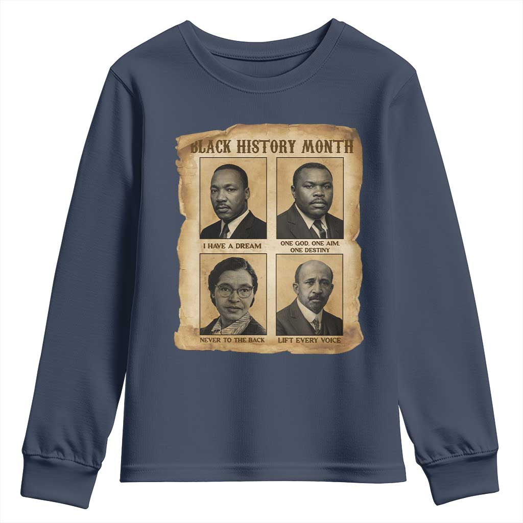 Vintage African American Heroes Youth Sweatshirt Black Pride Inspiration - African Pride